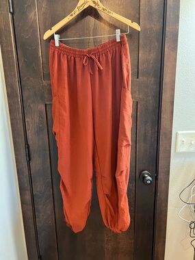 P'tula Burnt Orange Drawstring Waist Pants